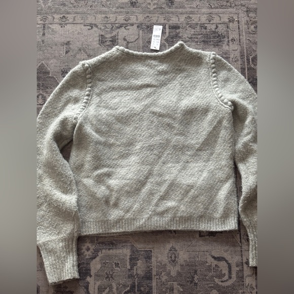 NWT J. Crew Light Gray Cardigan with Gold Buttons - Picture 5 of 6